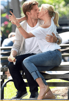 Nikolaj is kissing his co-star on the set of the movie
